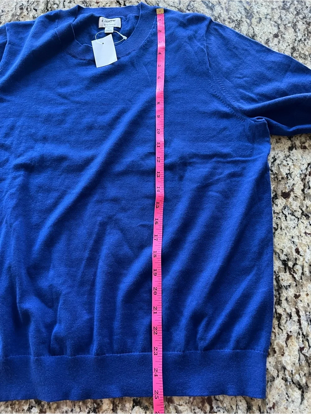 NWT J. Crew Short Sleeve Crewneck Sweater — Cobalt Blue XL